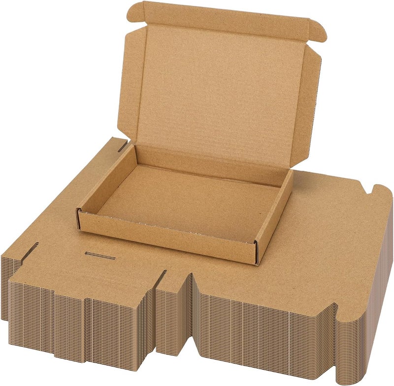 PHAREGE 7x5x1 Inch Shipping Boxes 40 Pack Brown, Tab Lock Tuck Top Mailer Boxes for Packaging Small Business, Cardboard Gift Boxes for Wrapping Mailing Present - Image 1